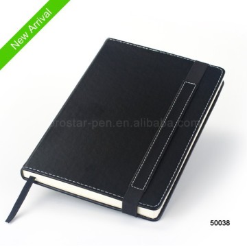 Hot sale A5 custom leather notebook note book with elastic
