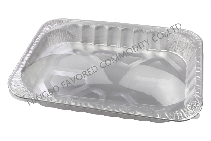 Larger roaster shallow tray PVC dome lid