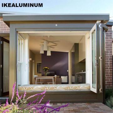 Ikealuminum 2024 New Folding Window Grill Design: Australian Standard Bi-Fold and Sliding Folding Glass Windows