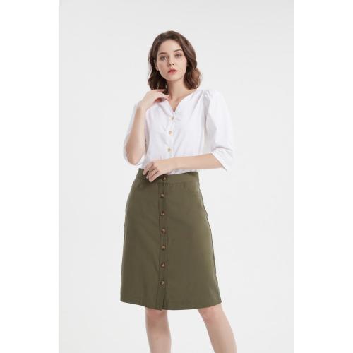 White Chef shirt Short Sleeve Uniform Skirt