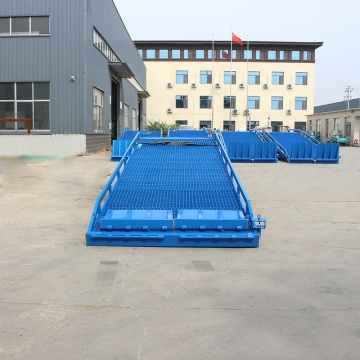 Container Loading and Unloading Platform with Forklift Lifting System
