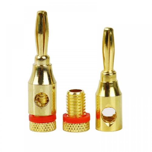 Banana Plug Gold Plated Black Red Audio Connector