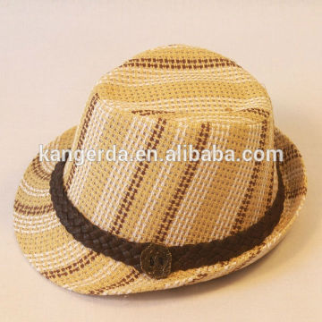 2015 men's summer straw fedora hat