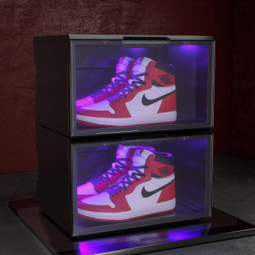 Stackable Shoe Box with LED Light and Voice Control