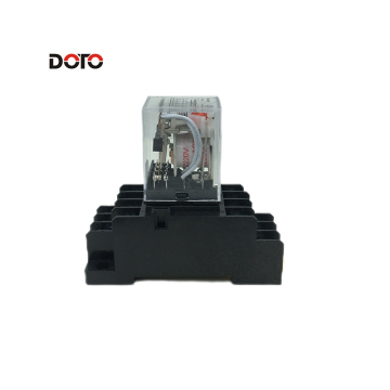 HH54P MY4N-J 5A 28VDC/240VAC Elektromagnetisch relais met 8-pins plug-in terminal en 1,2 W spoelvermogen