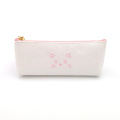 Embroidery cat style cute shiny PU pencil case