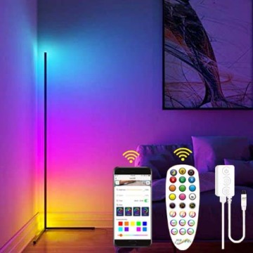Smart App Controlled RGB LED Floor Lamp for Modern Nordic Offices