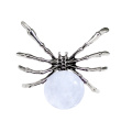 Clear Crystal 16MM Ball Antique Silver Spider Pendant (47x40mm) Keychain