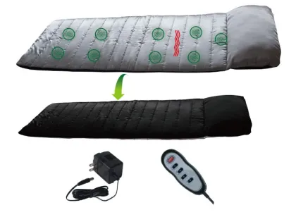 High-end silky full body massage mat for bed with heat