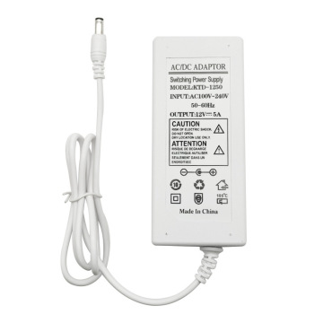 Jualan Panas DC 12V 24V 5A 60W Penyesuai Kuasa Meja Putih Untuk Lampu Jalur LED &amp; Peralatan Elektrik