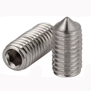 Stainless steel Hexagon socket set screws with cone point DIN914