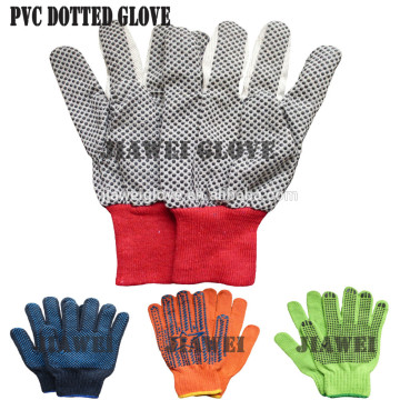 high quality cotton drill pvc dotted gloves/Guantes de algodon con puntos, guantes de trabajo 0296