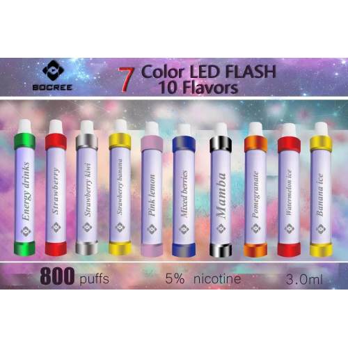 800puffs LED Light Flash E Zigarette