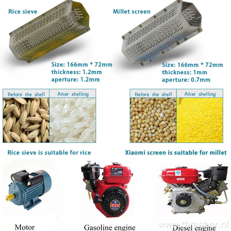 High Quality Electric Motor Crush Millet Machinery