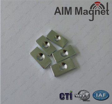 Top sale Block countersunk N35 NI-Cu-Ni Neodymium Magnets