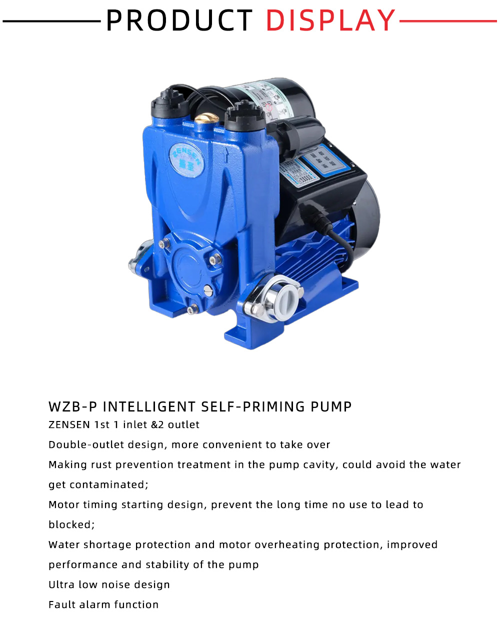 Intelligent Automatic Self-Priming Water Pump X
