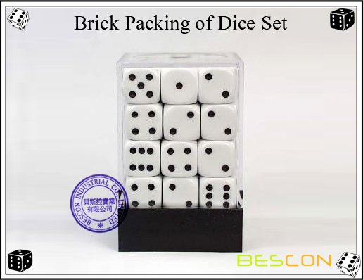 Brick Packing of Dice Set