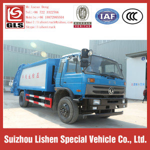 Camion à ordures compressible 12 cbm Dongfeng 153