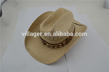 Cowboy Hat with Leather Ling,Customized Logos are welcomed