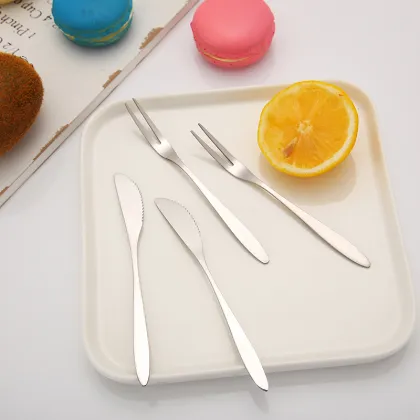 Stainless Mooncake Dessert Pastry Knife and Fork Set