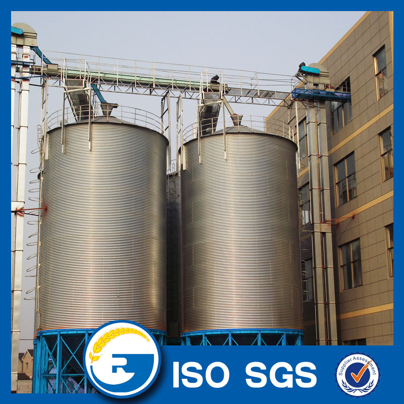 galvanized steel silo with conical bottom 