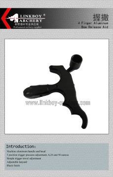 New Linkboy factory price LBC021 4 Finger Aluminum Bow Release Aid archery arrow for hunting