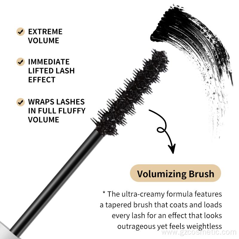 Waterproof Quick Dry Black Mascara Brush Setting Eyelash Curling Thick Mascara NO Logo Custom Private Label Mascara