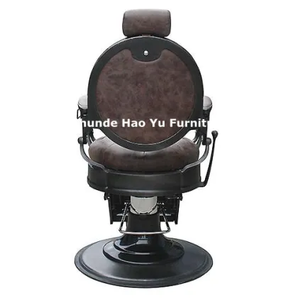 BC91   luxury antique red barber chairs