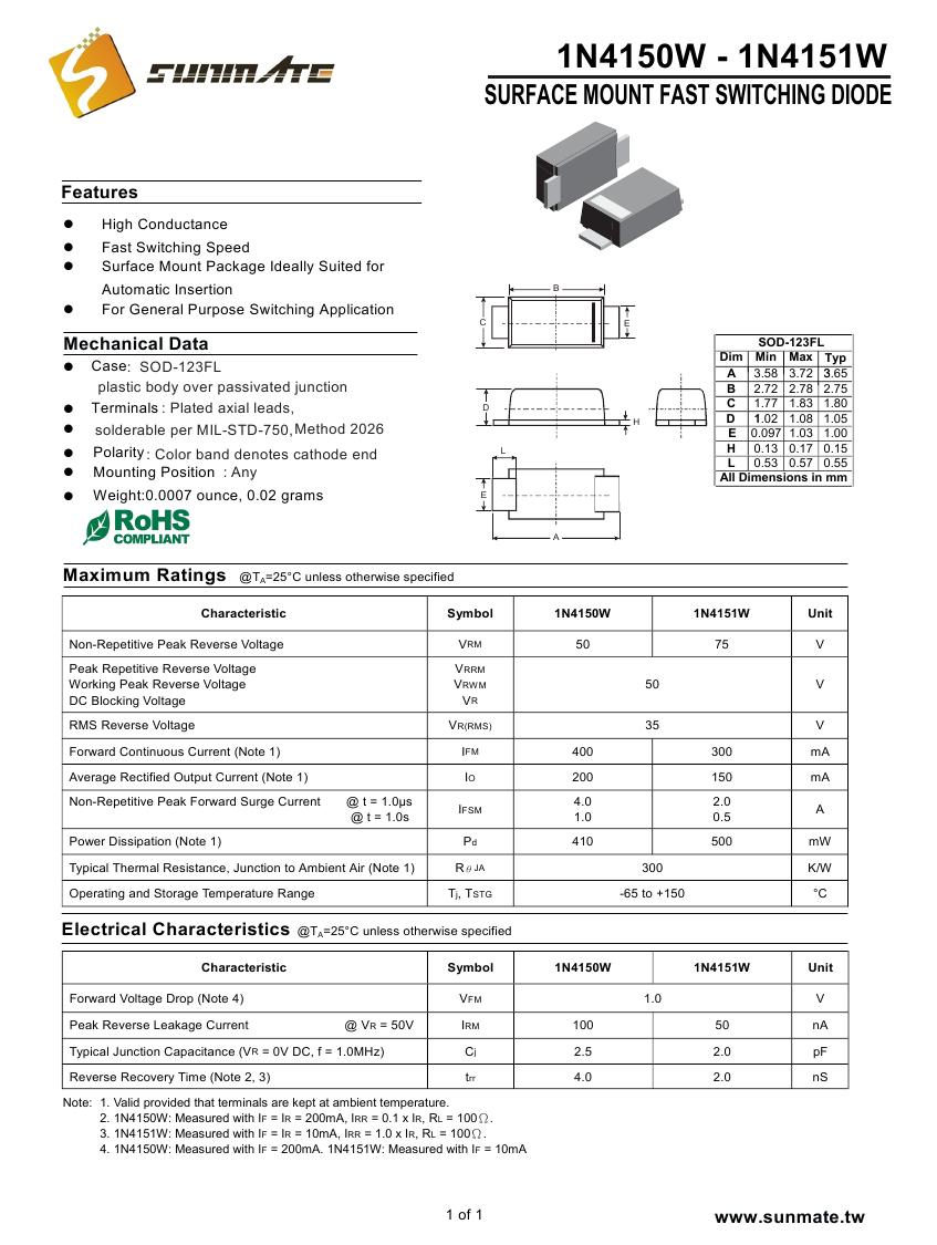 1N4150W - 1N4151W0000