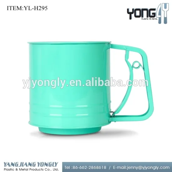 Stainless steel professional flour sifter with icing sugar color