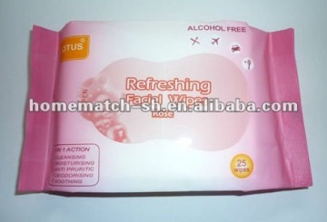pure facial wipes, make up remover, spunlace material, made in China factory