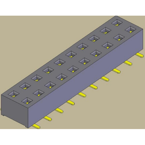 2,54 χιλιοστά θηλυκή κεφαλίδα Dual Row SMT Τύπος (W = 5,08 H = 3,5)