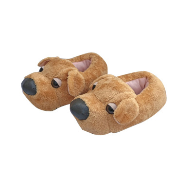 Cute Big Eyes Dog Animal Slippers for Kids and Women - Winter Plush Slippers