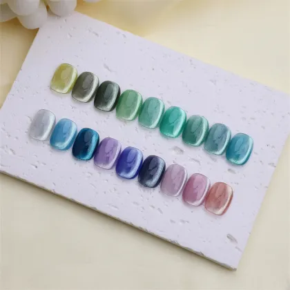 MH New Arrival Cyan Cateye Gel Polish Kit