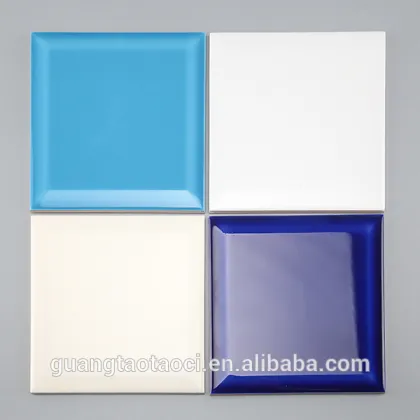ceramic wall tile 20x20, sky blue pure color bathroom tiles glazed
