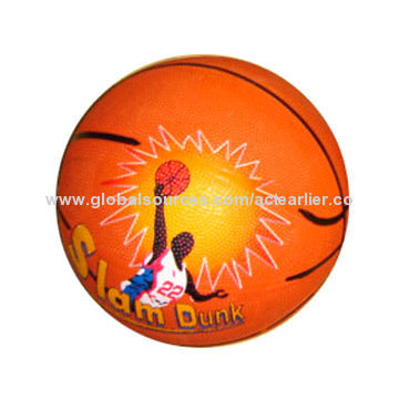 Rubber Basketball, Size 7, 6, 5, 4, 3, 2, 1 Rubber Leather with Rubber Bladder