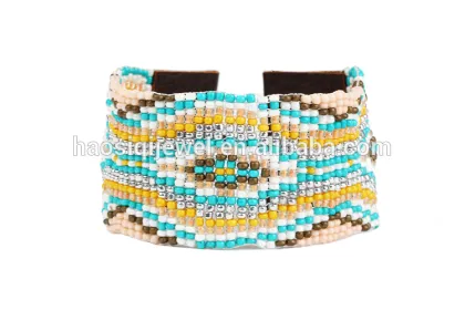 Japanese rice bead seed bead bracelet macrame tassel bracelet