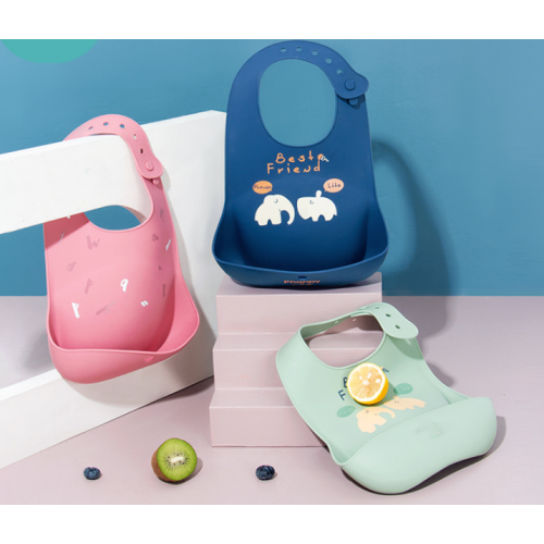 Custom Djur Design Silicone Bibs för nyfödda