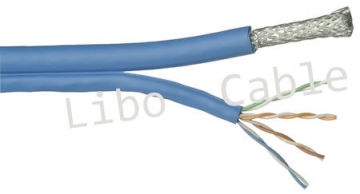 Cat5e Lan Cable With 4 Pair For Network, Standard Shield Rg59bc + 24awg Utp Cat5e Cable