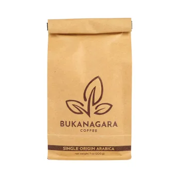 Wholesale kraft foil lined coffee bags with vent tin tie