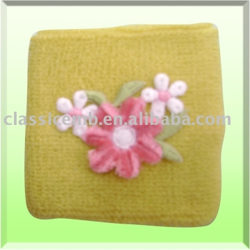 Flower iron on Wristband