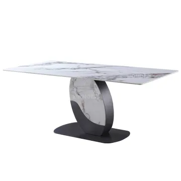 Luxury Sintered Stone Top Dinner Granite Dining Room Table Sets 8 Chairs and Table Furniture