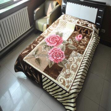 1-ply Polyester Raschel Warm Blanket for Winter