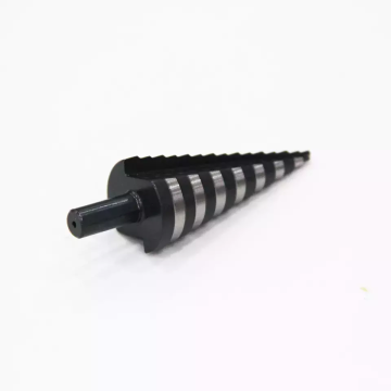 Factory high quality 3PCS Black and white 4241 Step Drill Bit Set Straight Flute step drill bit in Rose Case for metal