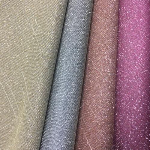 Stretch Backing Tissu Tissu Tissu Glitter Cuir