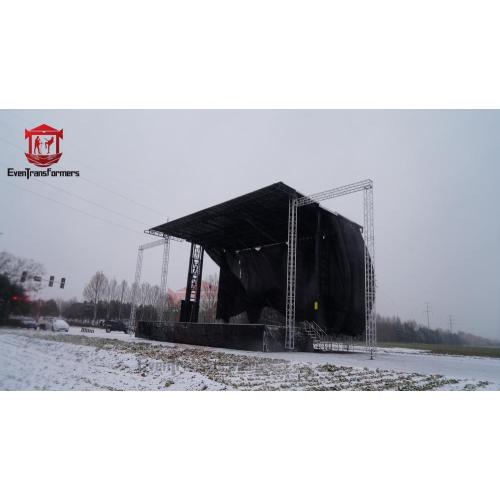 Mobile Live Performance Stage Trailer 16x12x8m Monster Truck Concerts Supplier