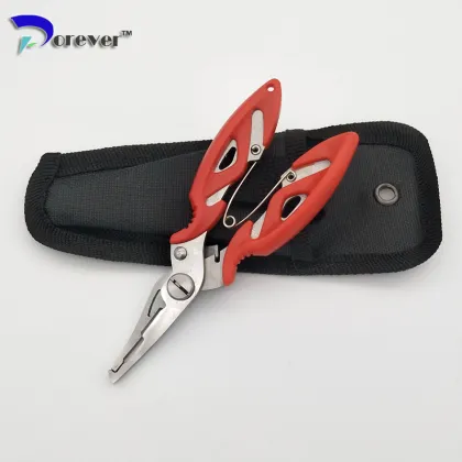 Stainless Steel Fishing Fish Pliers Scissors Line Cutter Remov Hook Tackle Tool