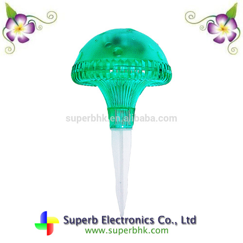 Blue Plastic Mushroom Shaped Solar Lawn Light For Patio Decoration