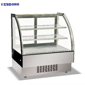 Best Delling Cake Showcase Refrigerator Pastry Display Counter Cake Display Chiller Freezer with Curved Glass