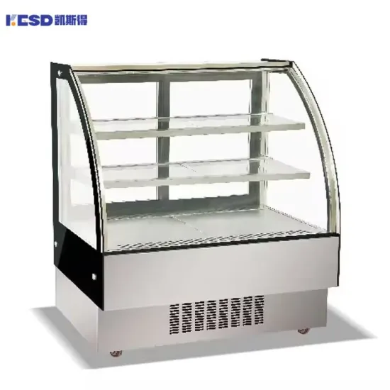 Best Delling Cake Showcase Refrigerator Pastry Display Counter Cake Display Chiller Freezer with Curved Glass
